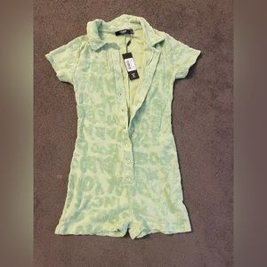 Women’s Green Towel fabric Romper